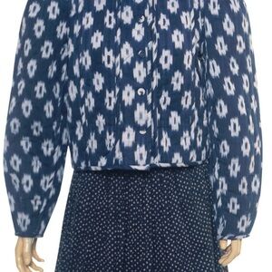 Women's Blue Patterned Jacket